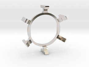 HILT GX16/MT30 Connector Holder 1" Gate Ring in Rhodium Plated Brass