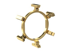 HILT GX16/MT30 Connector Holder 1" Gate Ring in Natural Brass