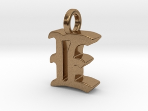 E - Pendant - 3 mm thk. in Natural Brass