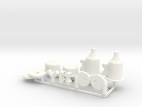 1/10 scale PARKER PUMPER SET in White Processed Versatile Plastic