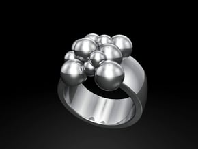 Spheres 14.9 mm in Fine Detail Polished Silver