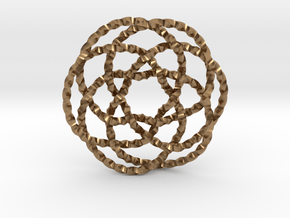 Rose knot 6/5 (Twisted square) in Natural Brass: Extra Small
