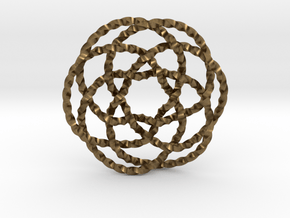 Rose knot 6/5 (Twisted square) in Natural Bronze: Extra Small