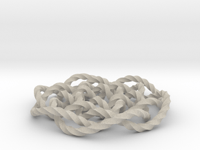 Rose knot 6/5 (Twisted square) in Natural Sandstone: Medium