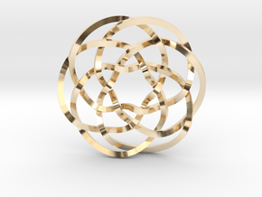 Rose knot 6/5 (Square) in 14K Yellow Gold: Extra Small