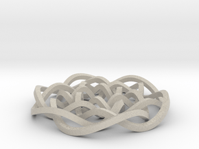 Rose knot 6/5 (Square) in Natural Sandstone: Medium