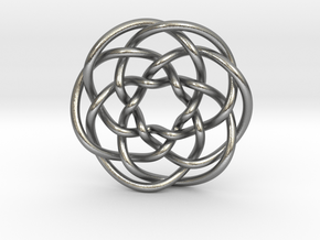 Rose knot 6/5 (Circle) in Natural Silver: Extra Small