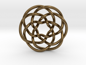 Rose knot 6/5 (Circle) in Natural Bronze: Extra Small