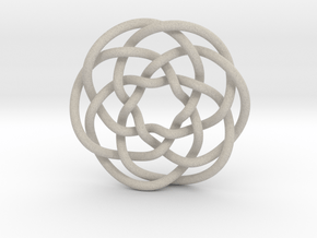 Rose knot 6/5 (Circle) in Natural Sandstone: Extra Small