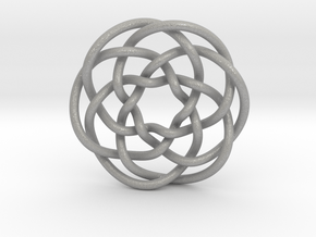 Rose knot 6/5 (Circle) in Aluminum: Extra Small