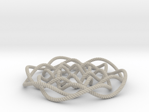 Rose knot 6/5 (Rope with detail) in Natural Sandstone: Small
