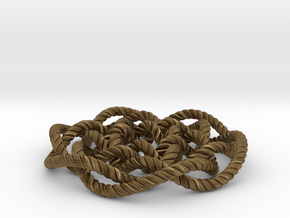 Rose knot 6/5 (Rope with detail) in Natural Bronze: Medium