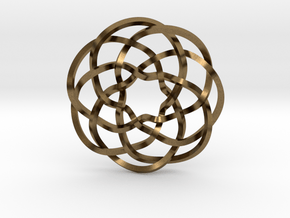 Rose knot 7/5 (Square) in Natural Bronze: Extra Small