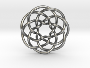 Rose knot 7/5 (Circle) in Natural Silver: Extra Small
