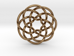Rose knot 7/5 (Circle) in Natural Brass: Extra Small