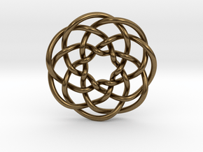 Rose knot 7/5 (Circle) in Natural Bronze: Extra Small