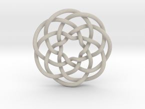 Rose knot 7/5 (Circle) in Natural Sandstone: Extra Small