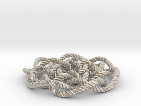 Rose knot 7/5 (Rope with detail) in Platinum: Medium