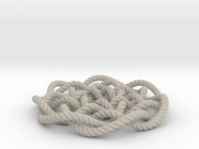 Rose knot 7/5 (Rope with detail) in Natural Sandstone: Medium