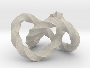 Trefoil knot (Twisted square) in Natural Sandstone: Medium