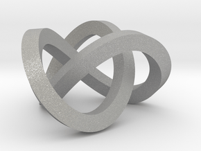 Trefoil knot (Square) in Aluminum: Extra Small