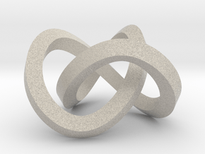 Trefoil knot (Square) in Natural Sandstone: Medium