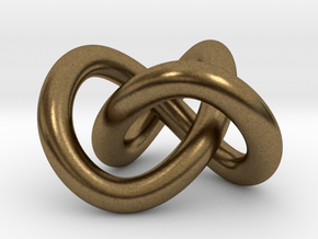 Trefoil knot (Circle) in Natural Bronze: Extra Small