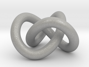 Trefoil knot (Circle) in Aluminum: Extra Small