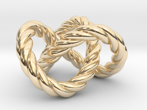 Trefoil knot (Rope) in 14K Yellow Gold: Extra Small