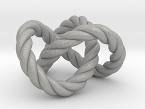 Trefoil knot (Rope) in Aluminum: Extra Small