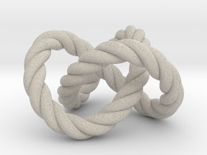 Trefoil knot (Rope) in Natural Sandstone: Medium