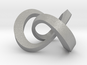 Varying thickness trefoil knot (Square) in Aluminum: Medium