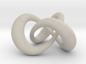 Varying thickness trefoil knot (Circle) in Natural Sandstone: Medium