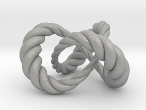 Varying thickness trefoil knot (Rope) in Aluminum: Medium