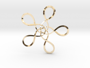 Turtle knot (Square) in 14K Yellow Gold: Extra Small