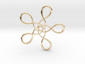 Turtle knot (Circle) in 14K Yellow Gold: Extra Small