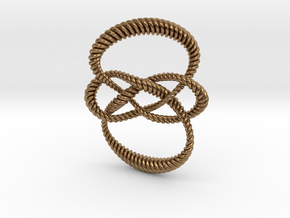 Carrick mat (Rope) in Natural Brass: Small