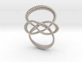 Carrick mat (Rope) in Rhodium Plated Brass: Small