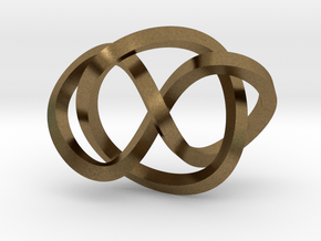 Whitehead link (Square) in Natural Bronze (Interlocking Parts): Extra Small