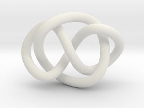 Whitehead link (Circle) in White Natural Versatile Plastic: Extra Small