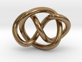 Whitehead link (Circle) in Natural Brass (Interlocking Parts): Extra Small
