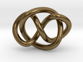 Whitehead link (Circle) in Natural Bronze (Interlocking Parts): Extra Small