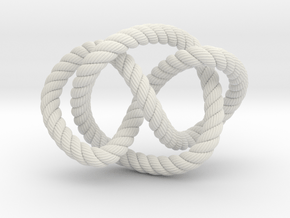 Whitehead link (Rope with detail) in White Natural Versatile Plastic: Extra Small