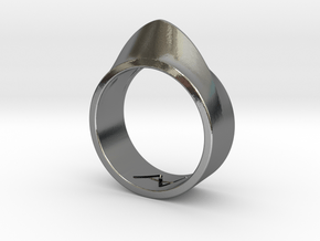 Climax Ring in Polished Silver: 5 / 49