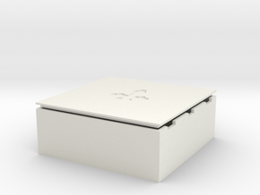 D&D Square Dice Box pr in White Natural Versatile Plastic