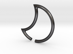luna ear weights in Polished and Bronzed Black Steel
