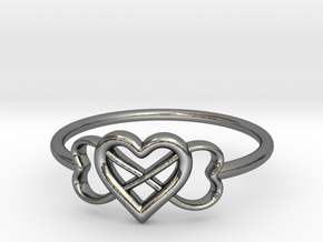 Infinity Love Ring  in Polished Silver: 5 / 49