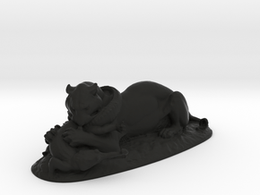 Tiger Devouring a Gavial by Antoine-Louis Barye in Black Natural Versatile Plastic