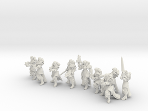 32mm Gothic war Sisters in White Natural Versatile Plastic