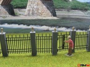HO/1:87 Cemetery set 6 - fence kit in Smooth Fine Detail Plastic